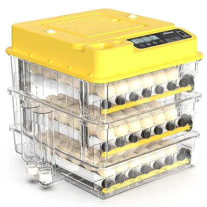 Fully Automatic 36/72/108-Egg Smart Incubator, Featuring an Innovative Pulse Dot-Matrix Heating Mode, Automatic Egg Turning, Automatic Watering and Humidity Control, Precise Temperature Regulation, Freely Adjustable Shaft Spacing