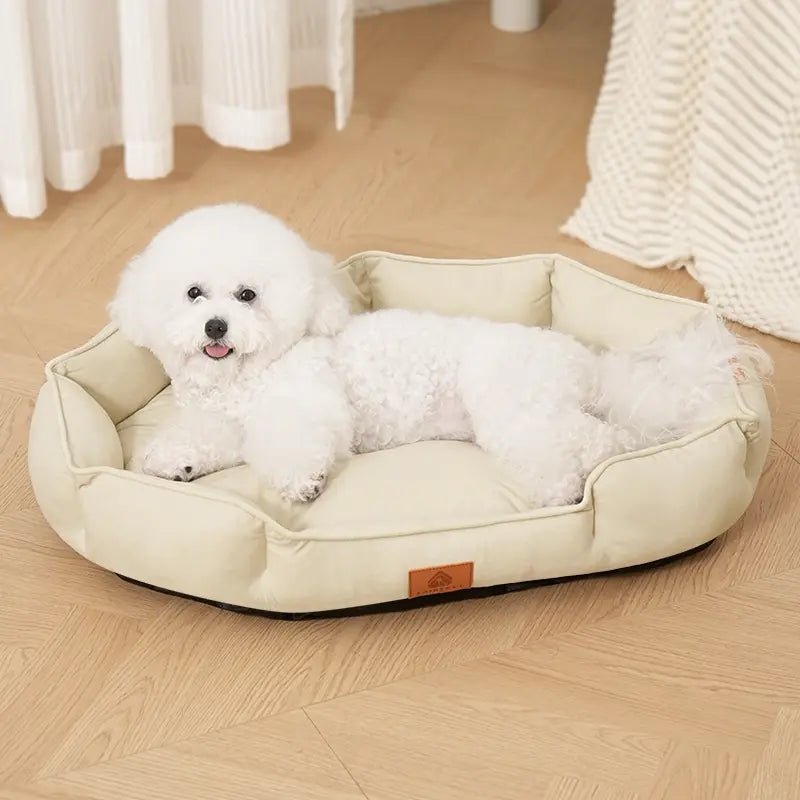 Dog Bed All-Season Pet Nest Anti-Slip Soft Plush Pillow Warm Winter Luxury Sofa Cat Couch Washable Dog Paw Cushion Resting Area Durable Base