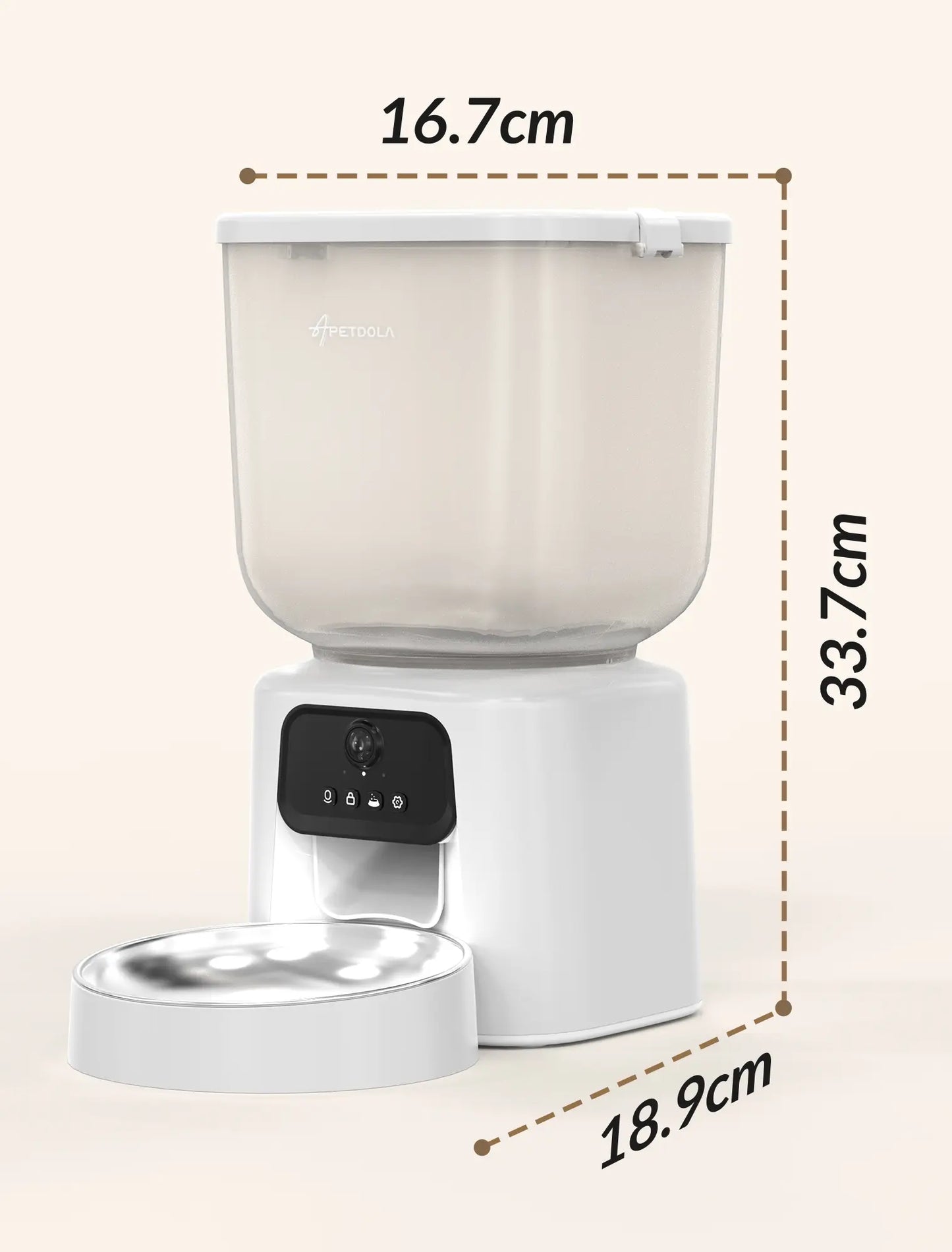 Automatic Cat Feeder with Camera, 5L Timed Cat Food Feeder,2-Way Audio & App Remote Control,Desiccant Bag,Auto Pet Dispenser for Cats and Dogs