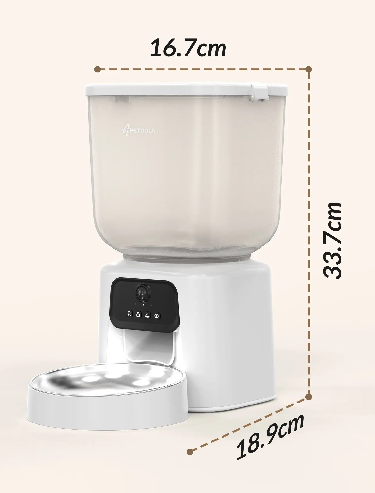 Automatic Cat Feeder with Camera, 5L Timed Cat Food Feeder,2-Way Audio & App Remote Control,Desiccant Bag,Auto Pet Dispenser for Cats and Dogs
