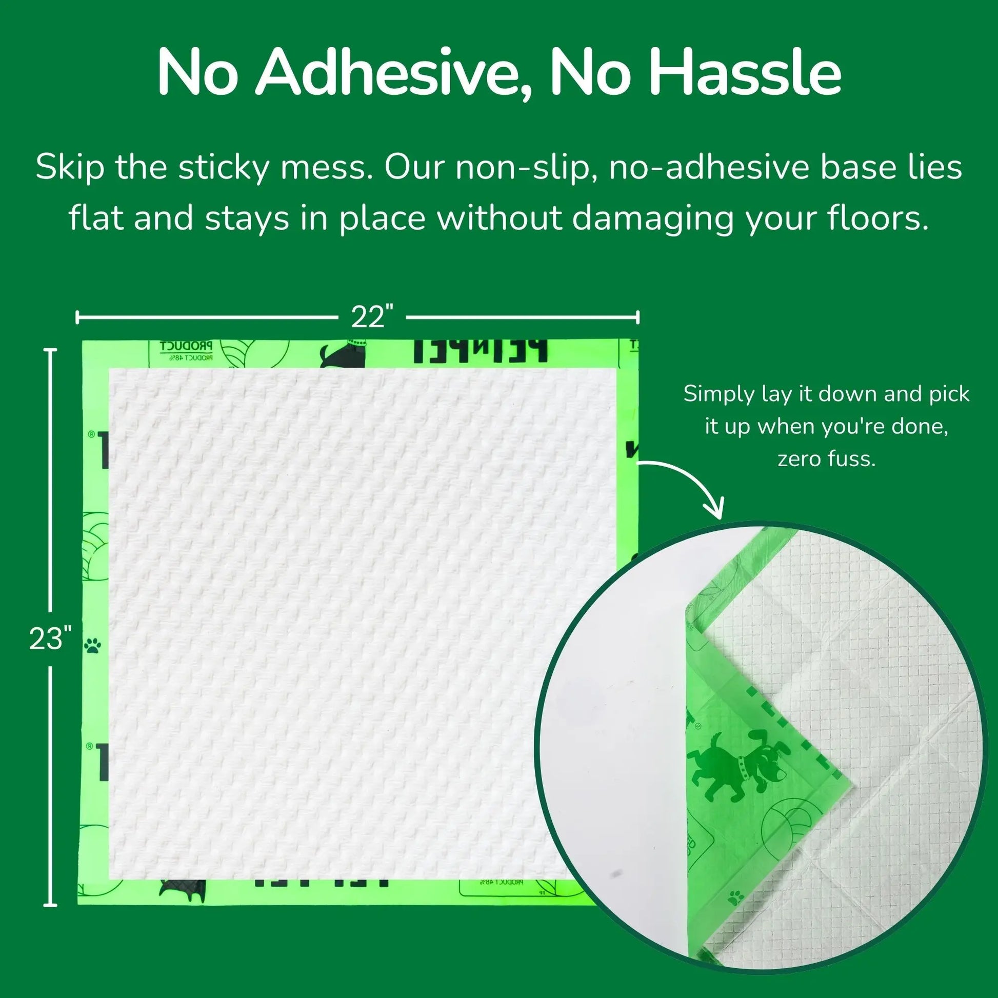 Pet N Pet 50 Count Puppy Training Pads – 48% USDA Certified Plant-Based Dog Pee Pads, Unscented, Super Absorbent & Leak-Proof