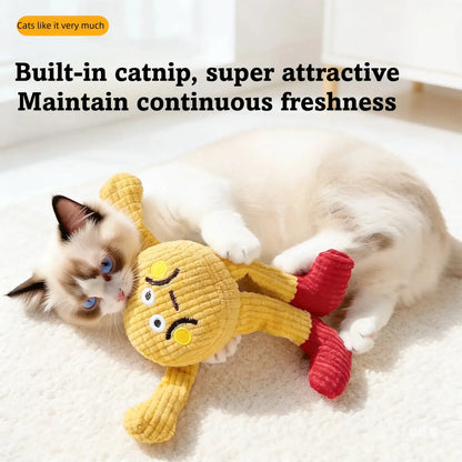 Cat Toys Catnip Crinkly Sound 2 Pcs, Soft and Durable Crinkle Sound with Catnip Inside, Interactive Plush Cat Toys for Indoor Kitten Chewing Biting Kicking, Drives Bored Cats Crazy with Fun