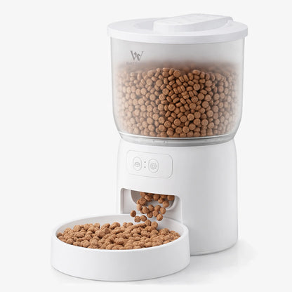 WAITHEM Wifi Smart Automatic Pet Feeder with 5G Wifi, 3L Airtight Seal Auto Feeding Dispenser for Cats/Dogs, APP Control, Dual Power Supply, Desiccant Bag for Fresh Food