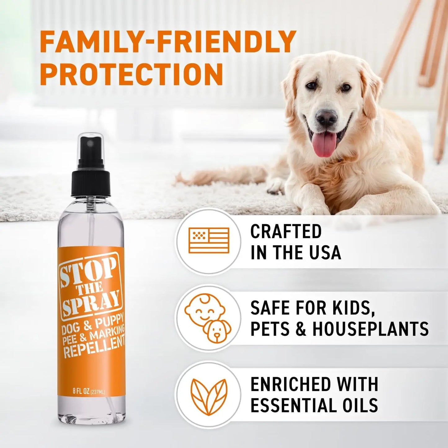EBPP Stop the Spray - Dog & Puppy Pee Marking Repellent - Pet Training Spray - Puppy Potty Training Spray for Dogs - Dog Pee Stopper - Pee Deterrent for Dogs - No Marking Spray for Dogs Indoor