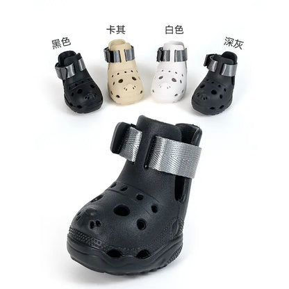 Perforated Multi-Size Dog Sandals, Breathable Soft-Sole Pet Paw Protectors for Spring & Summer, Outdoor Shoes for Walks and Playtime,Summervibes