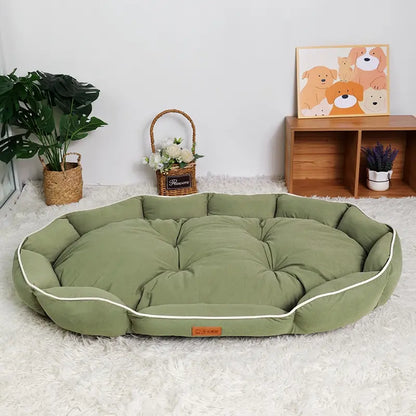 Dog Bed All-Season Pet Nest Anti-Slip Soft Plush Pillow Warm Winter Luxury Sofa Cat Couch Washable Dog Paw Cushion Resting Area Durable Base