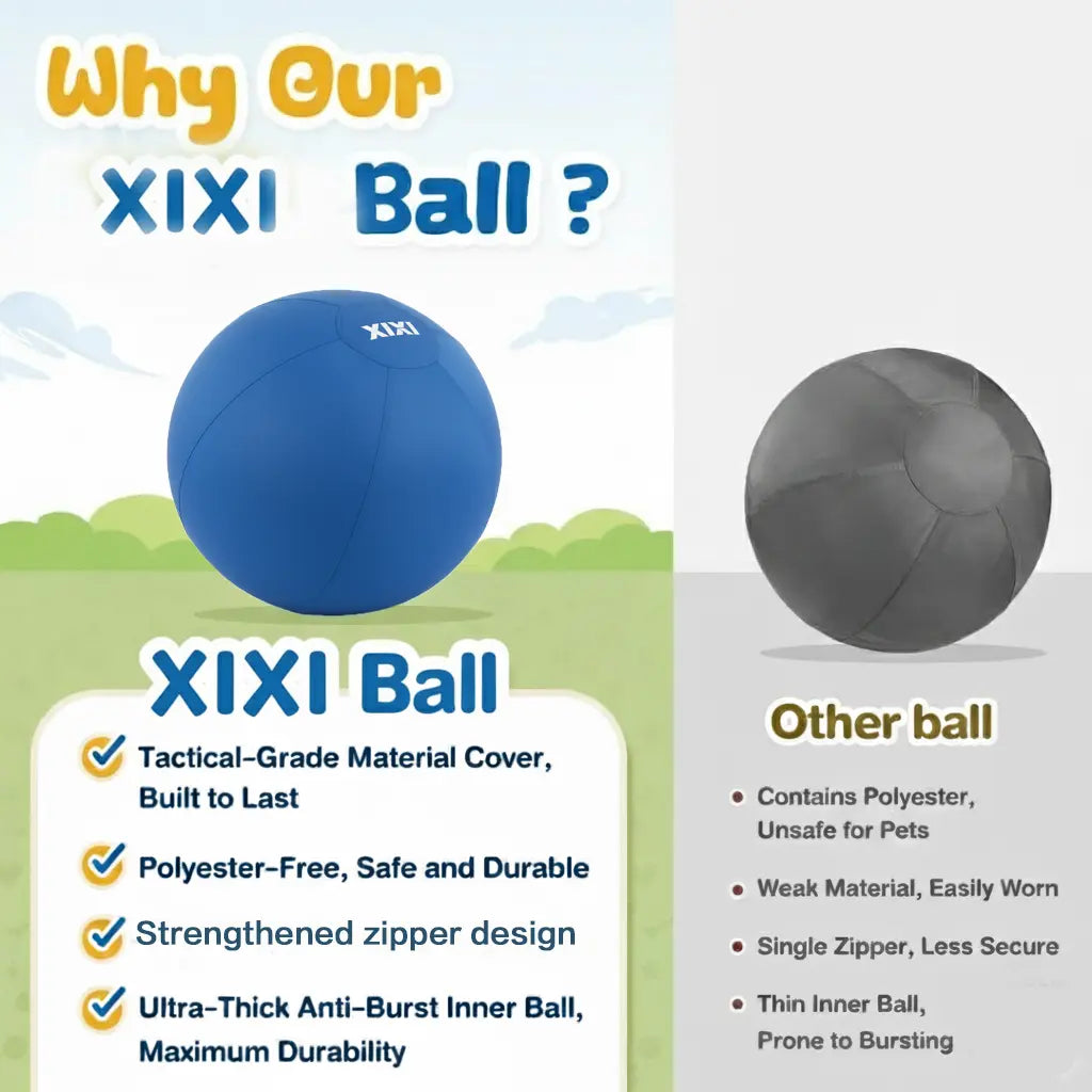 XIXI Inflatable Herding Ball for Dogs - Interactive Push & Chase Outdoor Toy - Durable Exercise Ball for High Energy Breeds&Summervibes