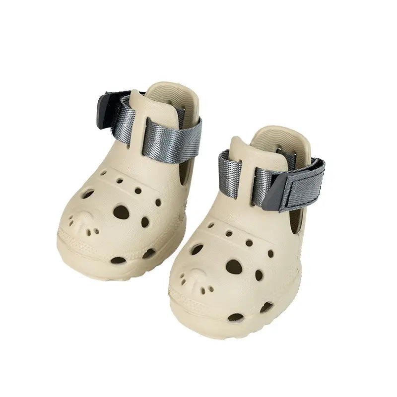 Perforated Multi-Size Dog Sandals, Breathable Soft-Sole Pet Paw Protectors for Spring & Summer, Outdoor Shoes for Walks and Playtime,Summervibes